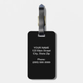 ブラックスポーティチームジャージー ラゲッジタグ (裏面縦)