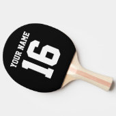 ブラックスポーティチームジャージー 卓球ラケット (横)