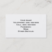 ブラックスポーティチームジャージー 名刺 (裏面)