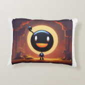 ブラックスマイル：枕 アクセントクッション (裏面)