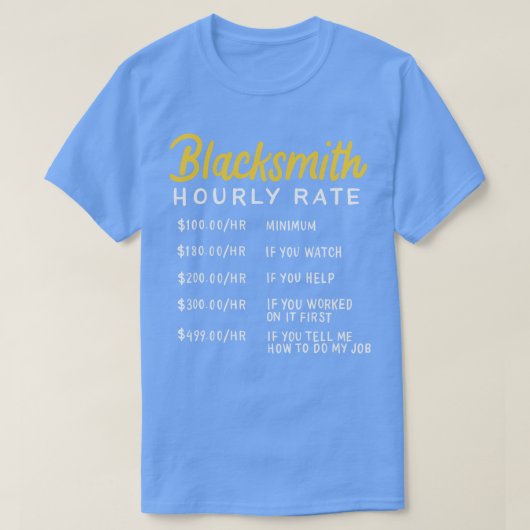 ブラックスミス時給1 Tシャツ (デザイン正面)