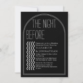 ブラックスミニマルクリプト前夜招待状 招待状 (正面)