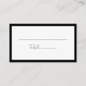 ブラックスモダンクリプト結婚のフラット プレイスカード (正面)