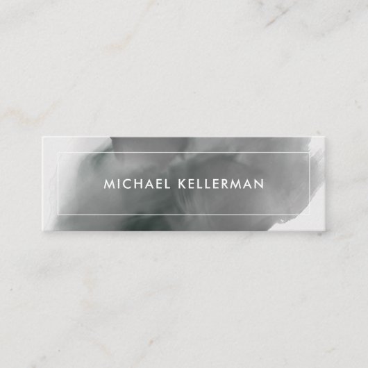 ブラックスモークウォーターカラースプラッシュ スキニー名刺 (正面)