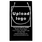 ブラックスモールサイズ抱き枕のビジネスブランド スモールペーパーバッグ (裏面)