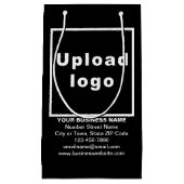 ブラックスモールサイズ抱き枕のビジネスブランド スモールペーパーバッグ (正面)