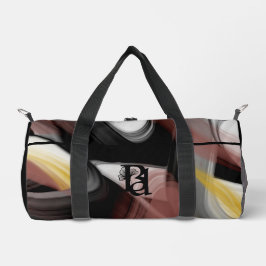 ブラックスモールジムダッフェルバッグトレンドトレンド抽象芸術パウダー ダッフルバッグ