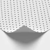 ブラックスモール水玉模様&ホワイトシッククリスマス ラッピングペーパー (角)