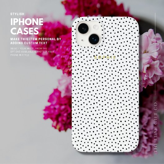ブラックスモール水玉模様iPhoneケース Case-Mate iPhoneケース