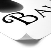 ブラックスリッパ – バレリーナプリント ポスター (角)