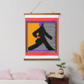 ブラックスローリング姿 吊り下げ型タペストリー (寝室)