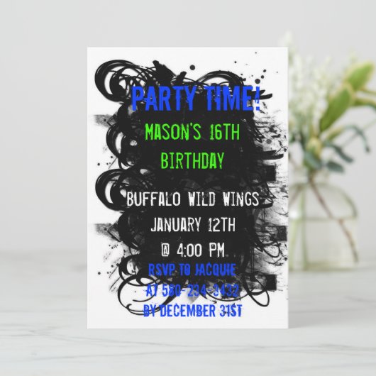 ブラックスワグランジールパーティータイム!メイスンの16B... 招待状 (スタンド正面)