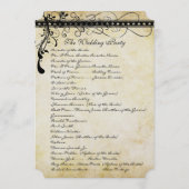 ブラックスワファンキーーズエレガント結婚式 プログラム (裏面)