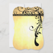 ブラックスワファンキーーズグランジ結婚式招待状 招待状 (裏面)