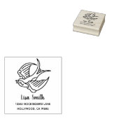 ブラックスワローフラッシュタトゥー差出人住所 ラバースタンプ (押印)