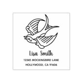 ブラックスワローフラッシュタトゥー差出人住所 ラバースタンプ (インプリント)