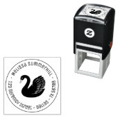 ブラックスワンウィングアップラウンドアドレス セルフインキングスタンプ (インサイチュ)