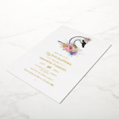 ブラックスワンキンセアニラフォイル招待状 箔招待状 (回転した状態)