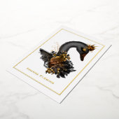 ブラックスワンキンセアニラフォイル招待状 箔招待状 (回転した状態)