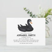 ブラックスワンフロート誕生日プールパーティー 招待状 (スタンド正面)