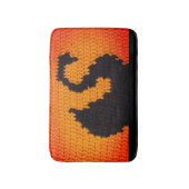 ブラックスワンプロファイルインサンセットアーティザンクロシェプリント バスマット (正面縦)