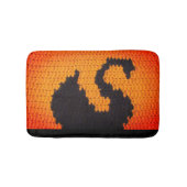 ブラックスワンプロファイルインサンセットアーティザンクロシェプリント バスマット (正面)