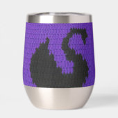 ブラックスワンプロファイルパープルアーティザンクロシェプリント (背面)