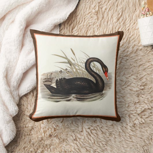 ブラックスワンヴィンテージ クッション (ブランケット)