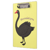 ブラックスワン漫画イラストレーション クリップボード (左)