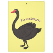 ブラックスワン漫画イラストレーション クリップボード (裏面)