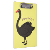 ブラックスワン漫画イラストレーション クリップボード (右)