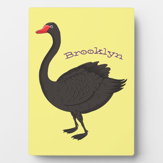 ブラックスワン漫画イラストレーション フォトプラーク (正面)