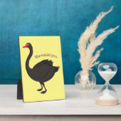 ブラックスワン漫画イラストレーション フォトプラーク (側面)