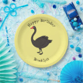 ブラックスワン漫画イラストレーション ペーパープレート (パーティー)