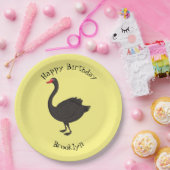 ブラックスワン漫画イラストレーション ペーパープレート (パーティー)