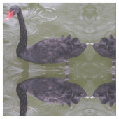 ブラックスワン生地 ファブリック (クローズアップ)