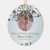 ブラックスワールダイヤモンド結婚60周年記念写真 セラミックオーナメント (左)