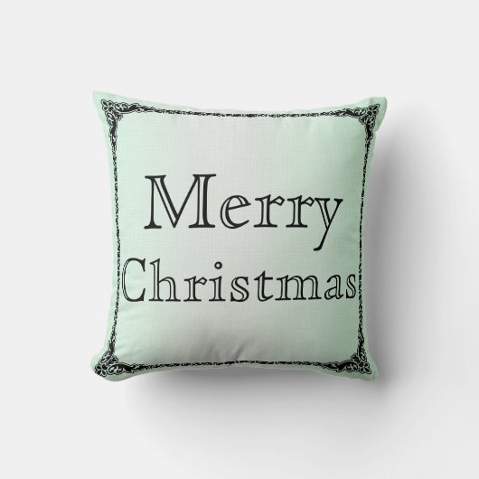 ブラックスワールメリークリスマス クッション (正面)