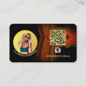 ブラックスワールモダンロゴのソーシャルメディア 名刺 (正面)