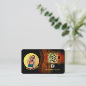 ブラックスワールモダンロゴのソーシャルメディア 名刺 (スタンド正面)