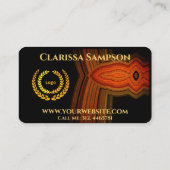 ブラックスワールモダンロゴのソーシャルメディア 名刺 (裏面)