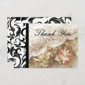 ブラックスワール結婚ズサンキューカード サンキューカード (正面/裏面)