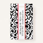 ブラックスワール荷物タグ/バッジ バッジ (裏面)