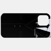 ブラックスーツあなたの名前ビジネスギフト Case-Mate iPhoneケース (裏面 (横))