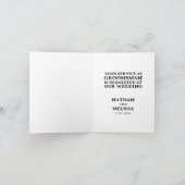 ブラックスーツのグロムスマン提案カード 招待状 (内部)