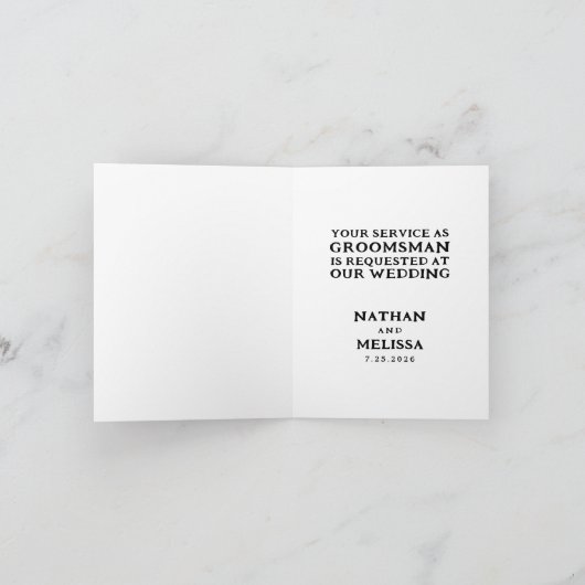 ブラックスーツのグロムスマン提案カード 招待状 (内部)