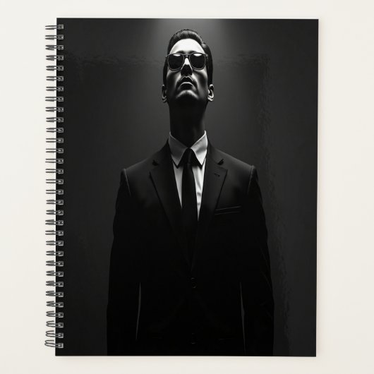 ブラックスーツのパワー懸命カバージャーナル – あなたの解放 プランナー手帳 (正面)