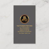 ブラックスーツエレガンス運転手ラペルピン 名刺 (裏面)