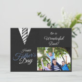 ブラックスーツ写真父の日ハッピー シーズンカード (スタンド正面)