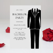 ブラックスーツ＆タイツ メンズ バチェラーパーティー 招待状